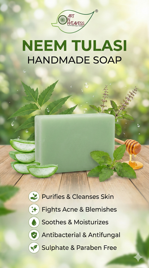 A N W (NON TPT) GLYCERIN MOGRA NEEM THULASI SOAP ( 100. GM)