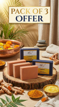 A N W Turmeric Cow Ghee Herbal Soap (100.GM) PACK 3