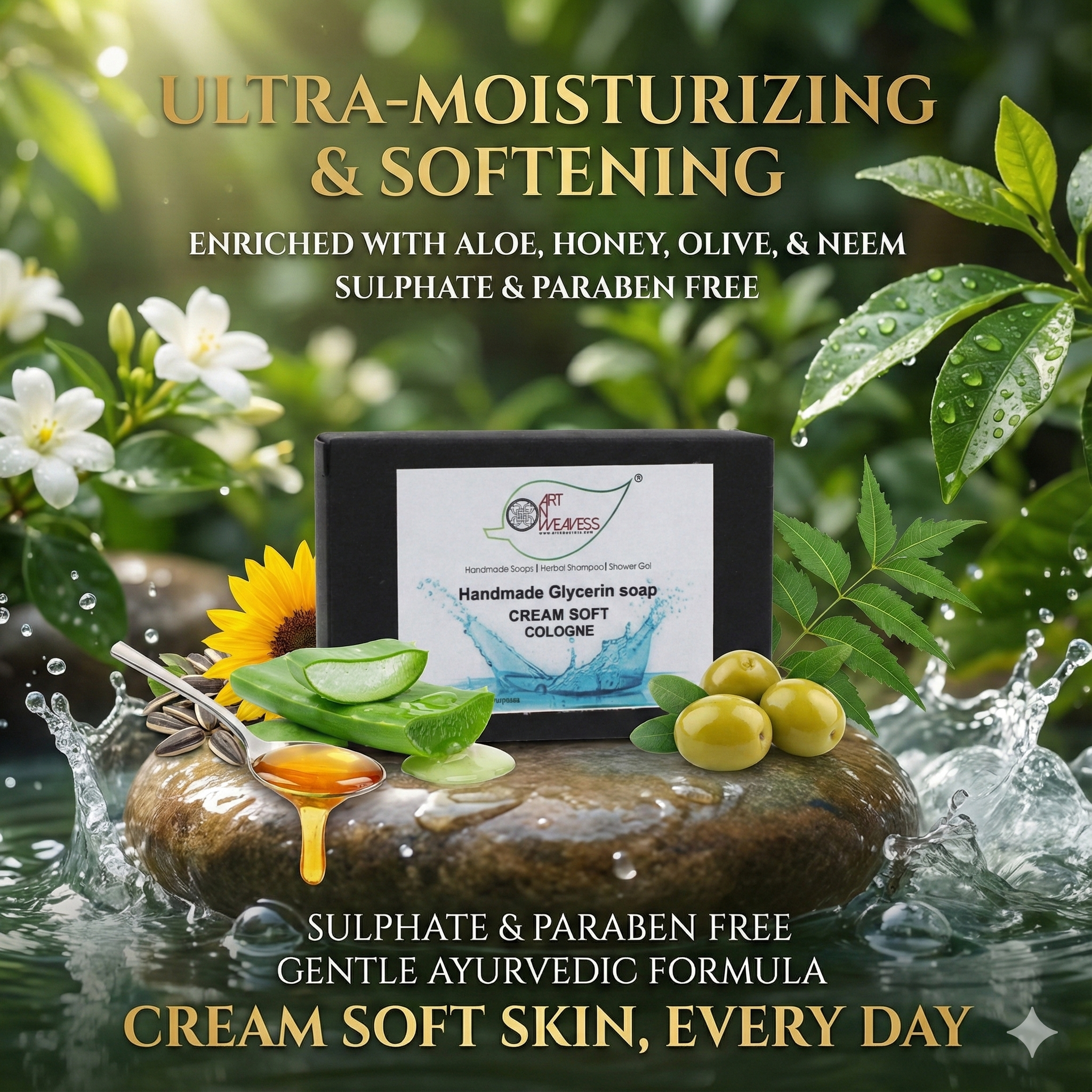 A N W CREAM SOFT COLOGNE GLYCERINE SOAP ( 100. GM )