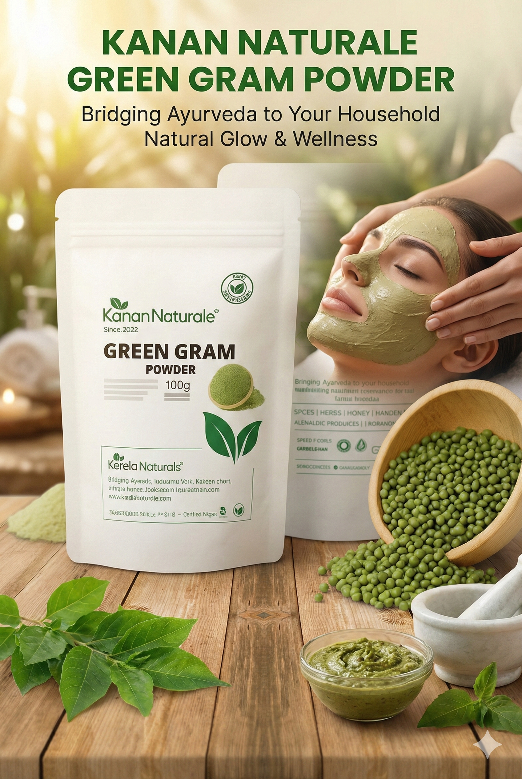 KERALA NATURALS Green Gram Powder – 100 gm