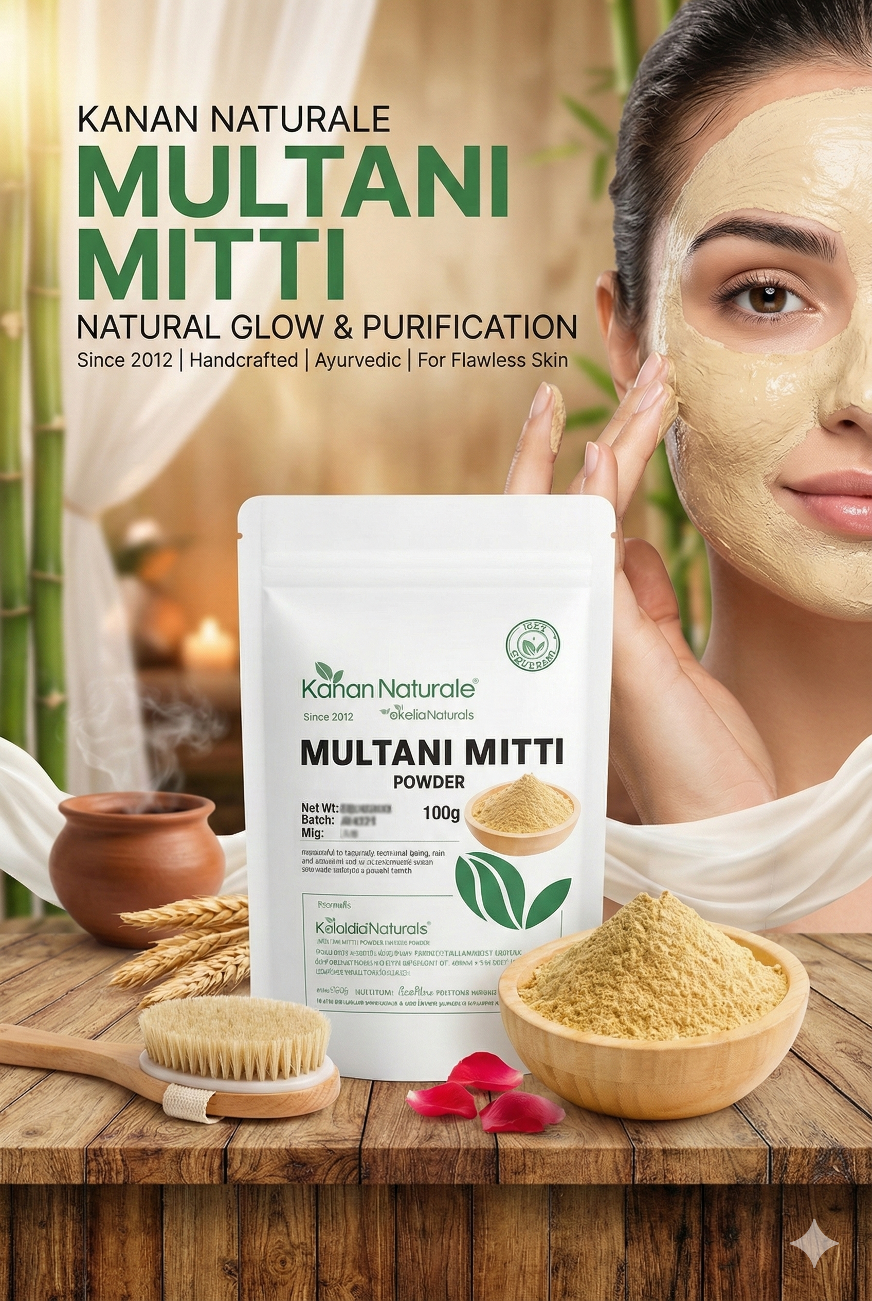 KERALA NATURALS Multani mitti powder 100 gm