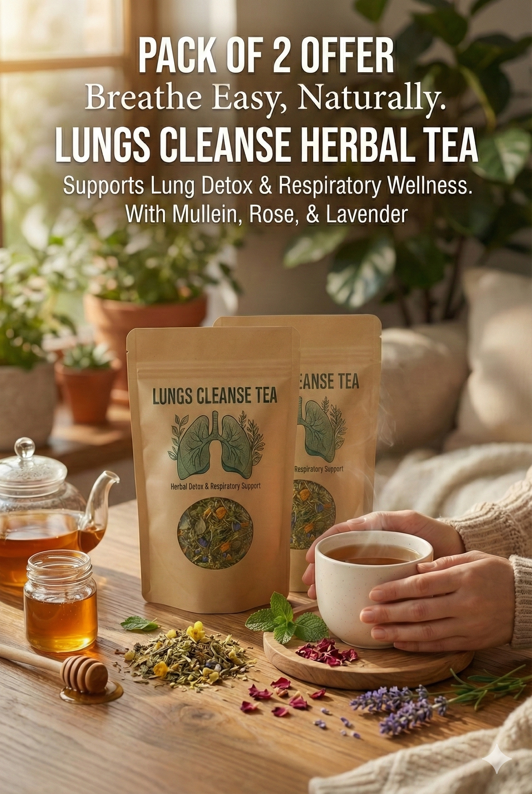LUNGS CLEANSE TEA (50.GM) PACK 2
