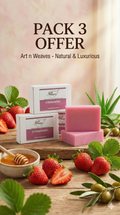 A N W (NON TPT) GLYCERIN STRAWBERRY SOAP ( 100. GM ) PACK 3