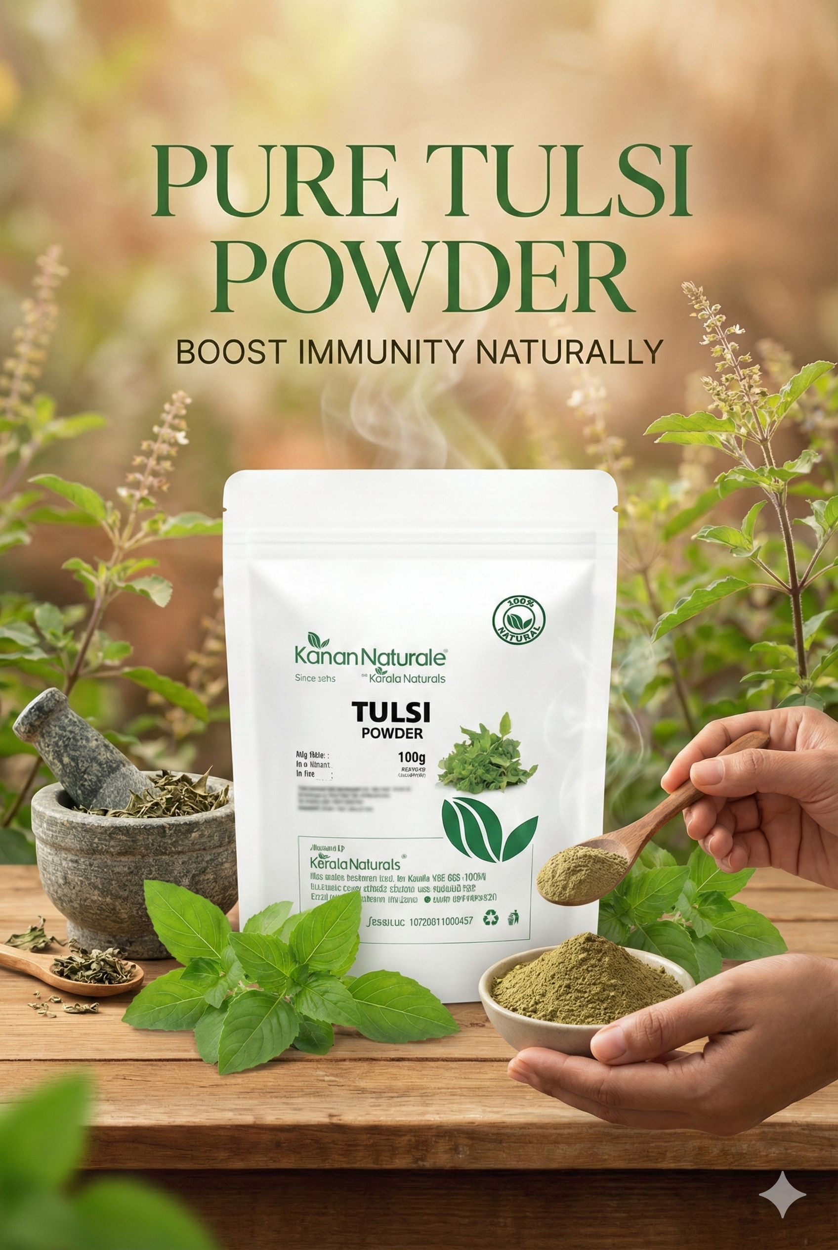 kerala Naturals Tulsi powder 100 gm