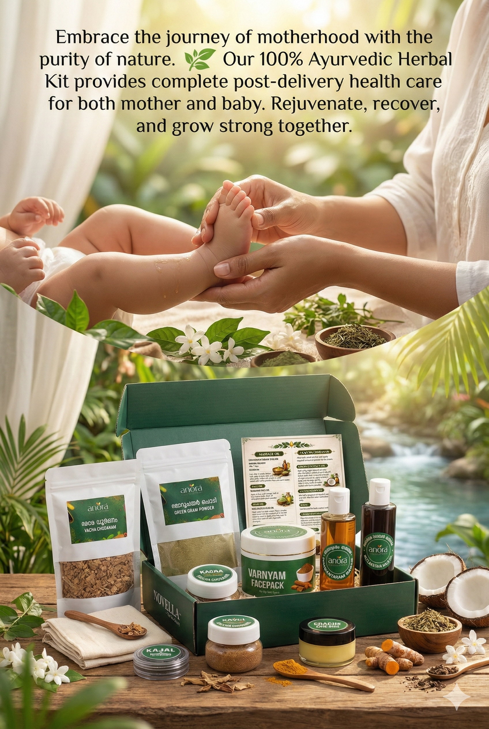 أنورا نوفيلا - مجموعة التجميل الجديدة (مجموعة العناية الكاملة بالأم والطفل)