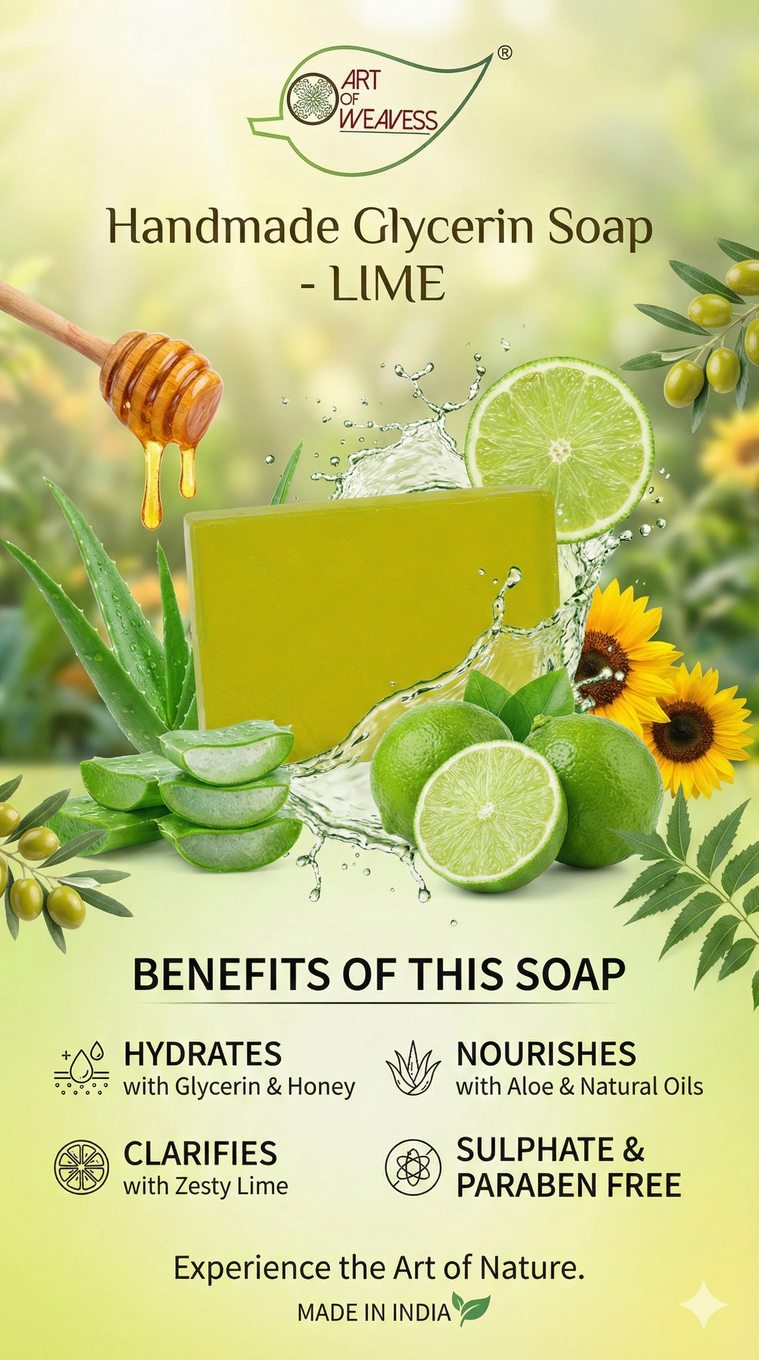 A N W LIME GLYCERINE SOAP ( 100. GM )