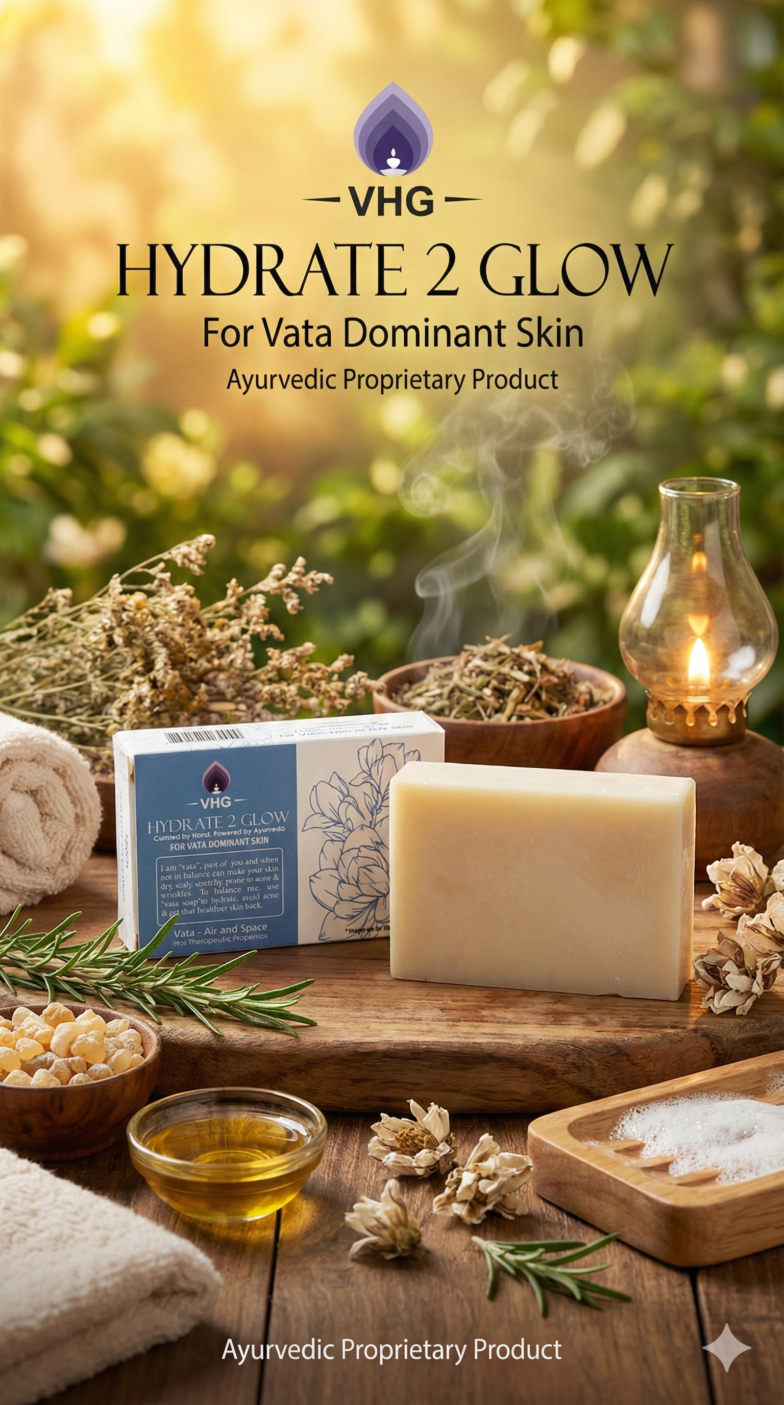 A N W MEDICATED SOAP  ( VATA ) - FOR DRY SKIN - BLUE ( 100. GM )