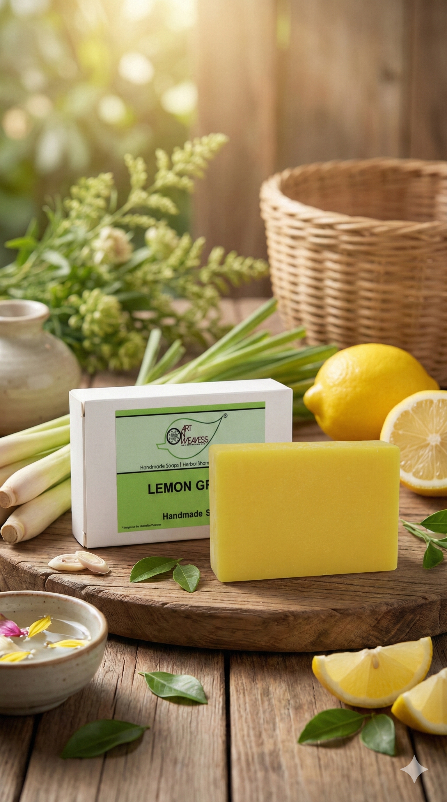 A N W (NON TPT) GLYCERIN LEMON GRASS SOAP ( 100.GM )