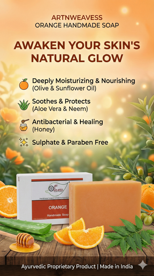 A N W (NON T.P.T) GLYCERIN  ORENGE SOAP ( 100. GM )