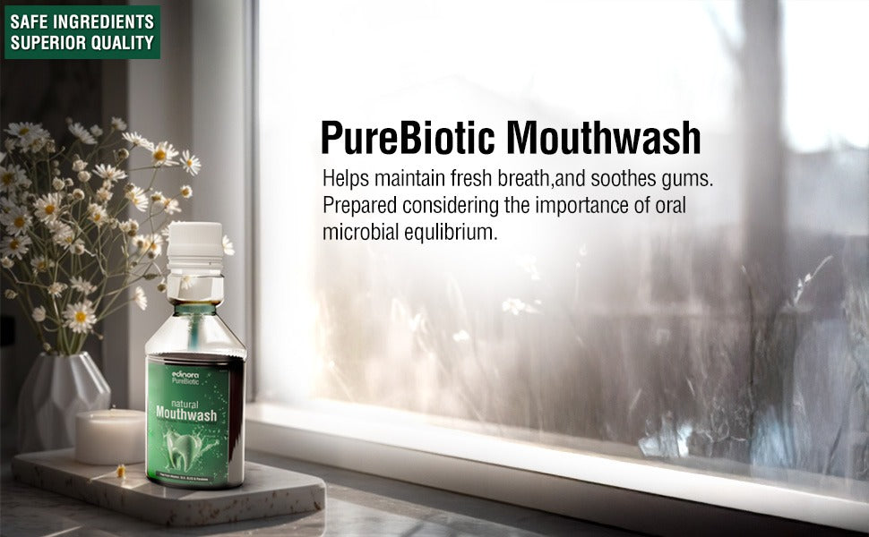 EDINORA Pure Biotic Natural  Mouthwash (200.ml) PACK 2
